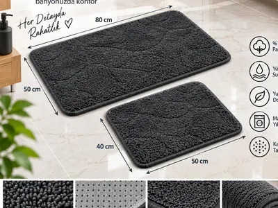2’li Banyo Paspası Seti