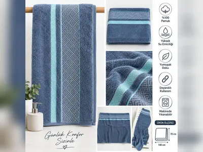 Bordürlü Banyo Havlusu