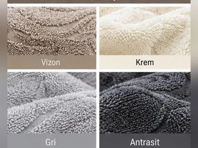 Kabartma Desenli 4’lü Havlu Seti — yakın detay